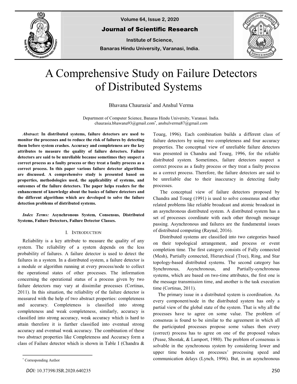 A Comprehensive Study on Failure Detectors of Distributed Systems