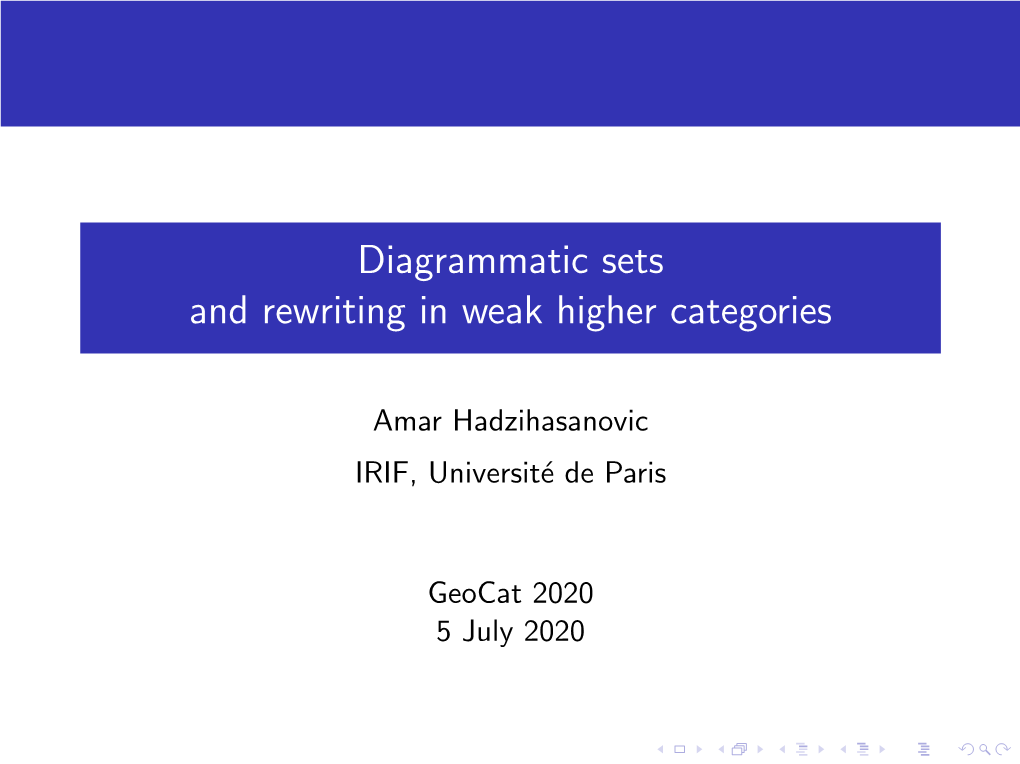 Diagrammatic Sets and Rewriting in Weak Higher Categories