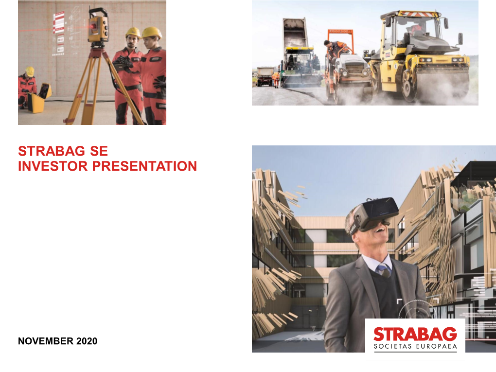 STRABAG SE Investor Presentation (November 2020)