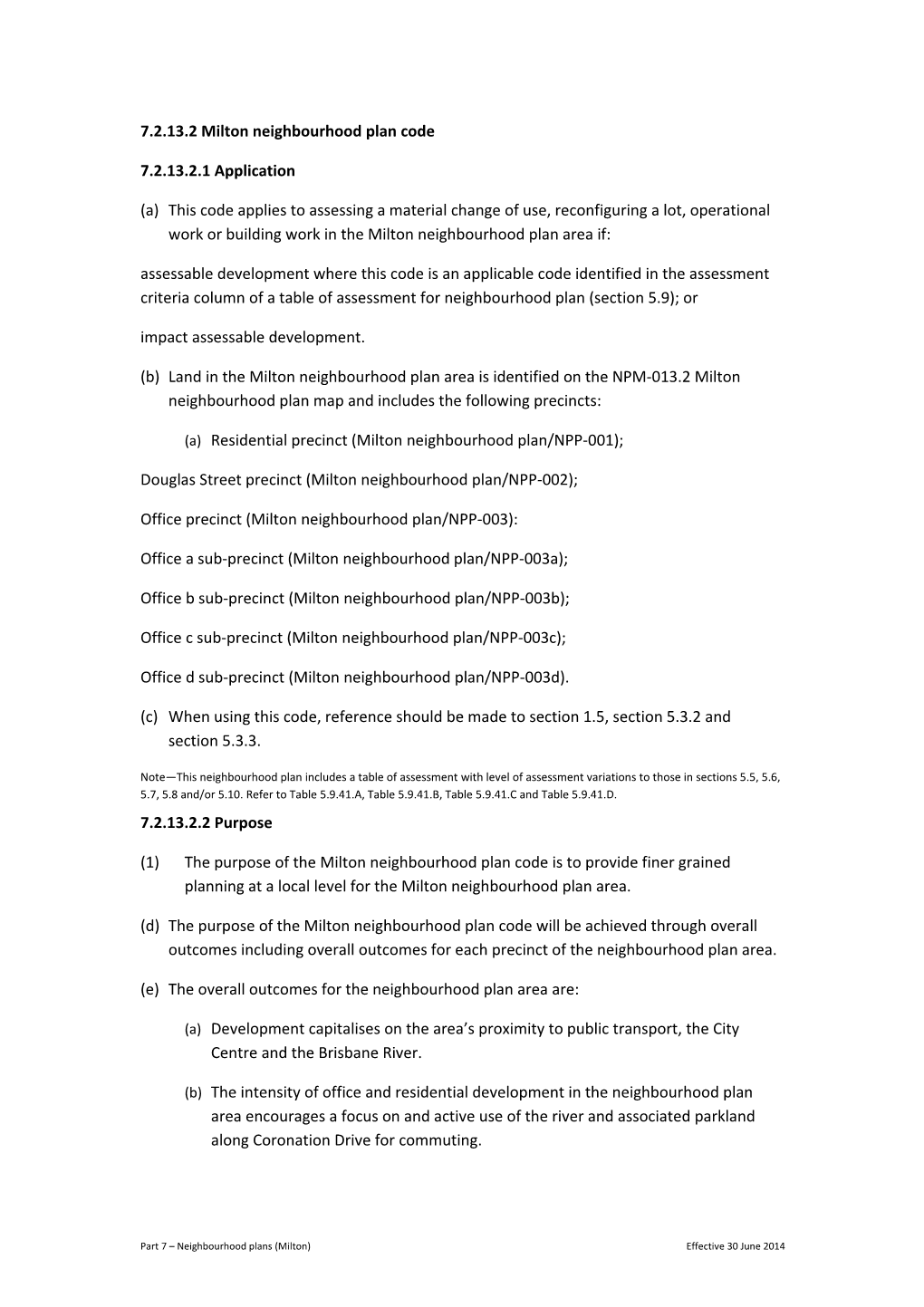 7.2.13.2 Milton Neighbourhood Plan Code