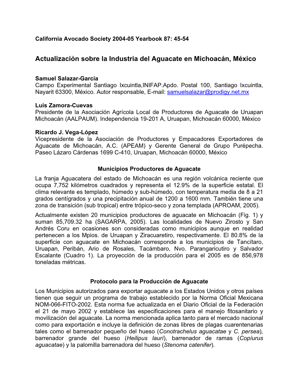 Actualización Sobre La Industria Del Aguacate En Michoacán, México