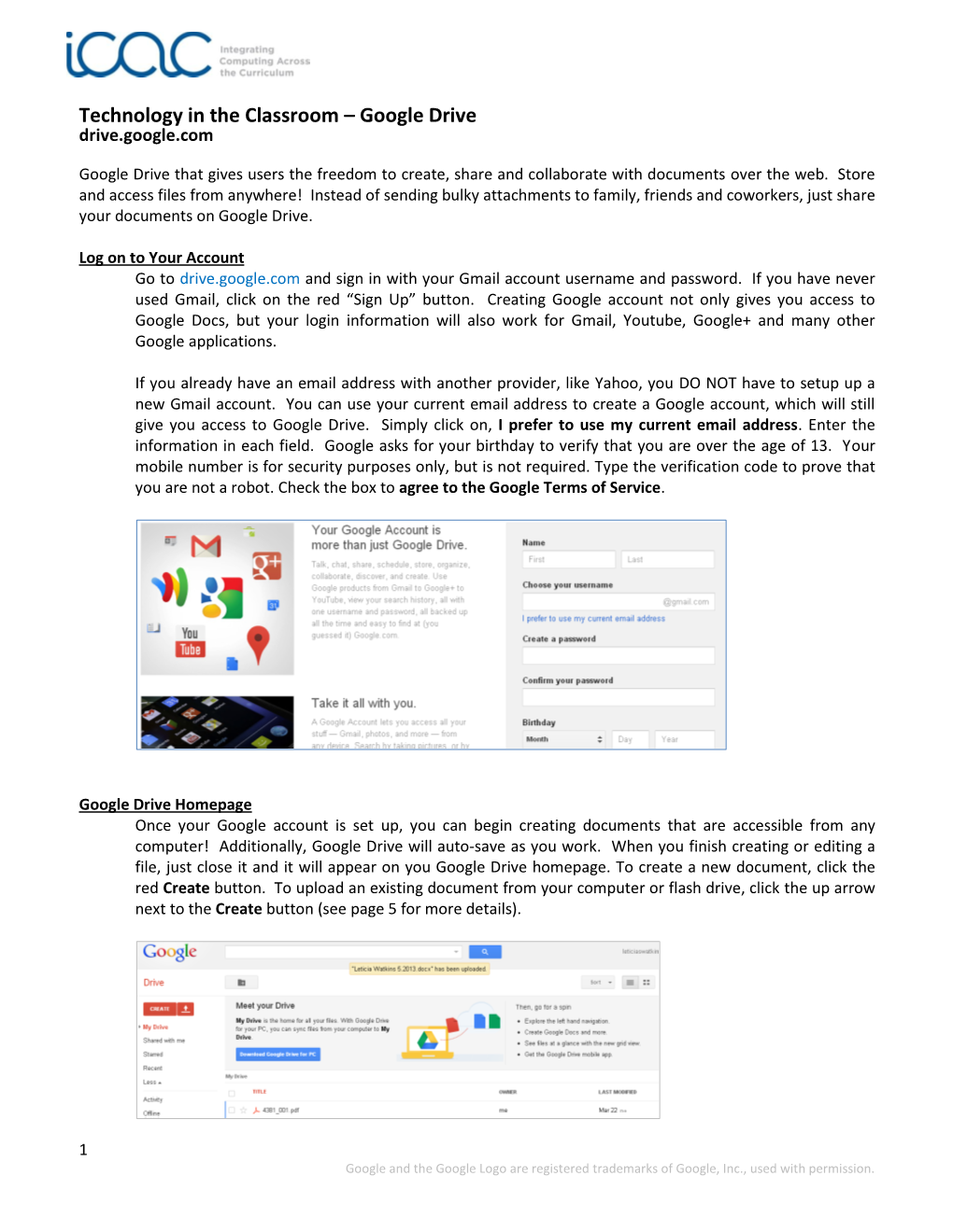 Technology in the Classroom – Google Drive Drive.Google.Com