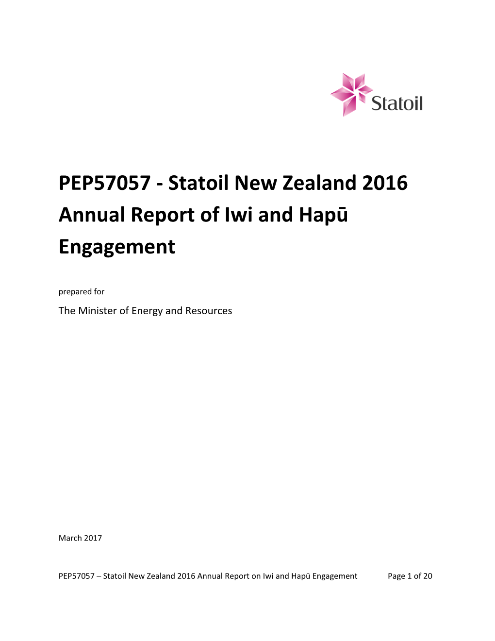 PEP55781 2016 Engagement Report