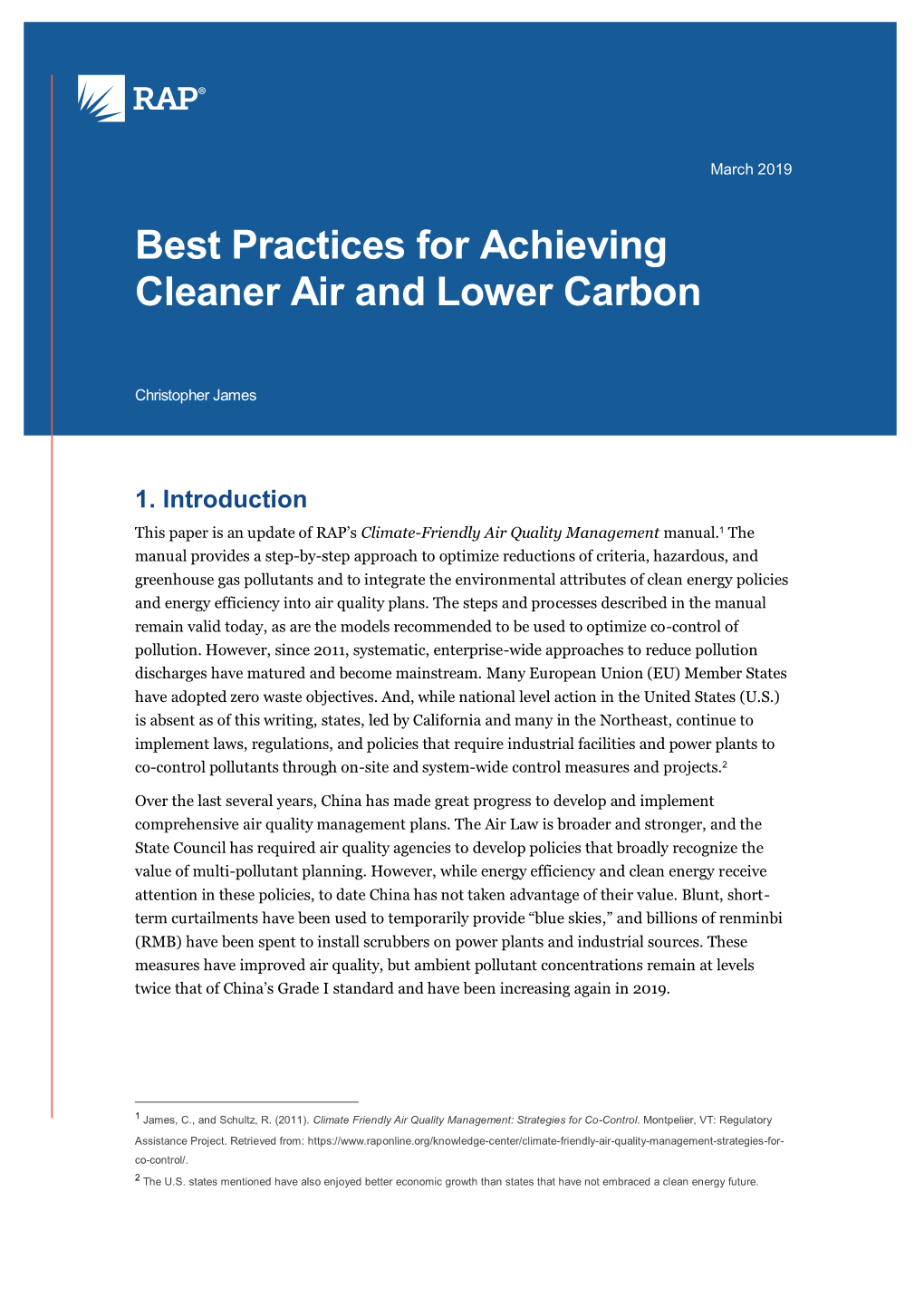 Best Practices for Achieving Cleaner Air and Lower Carbon