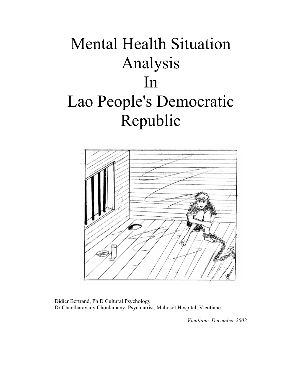 Mental Health Situation Analysis in Lao People's Democratic Republic