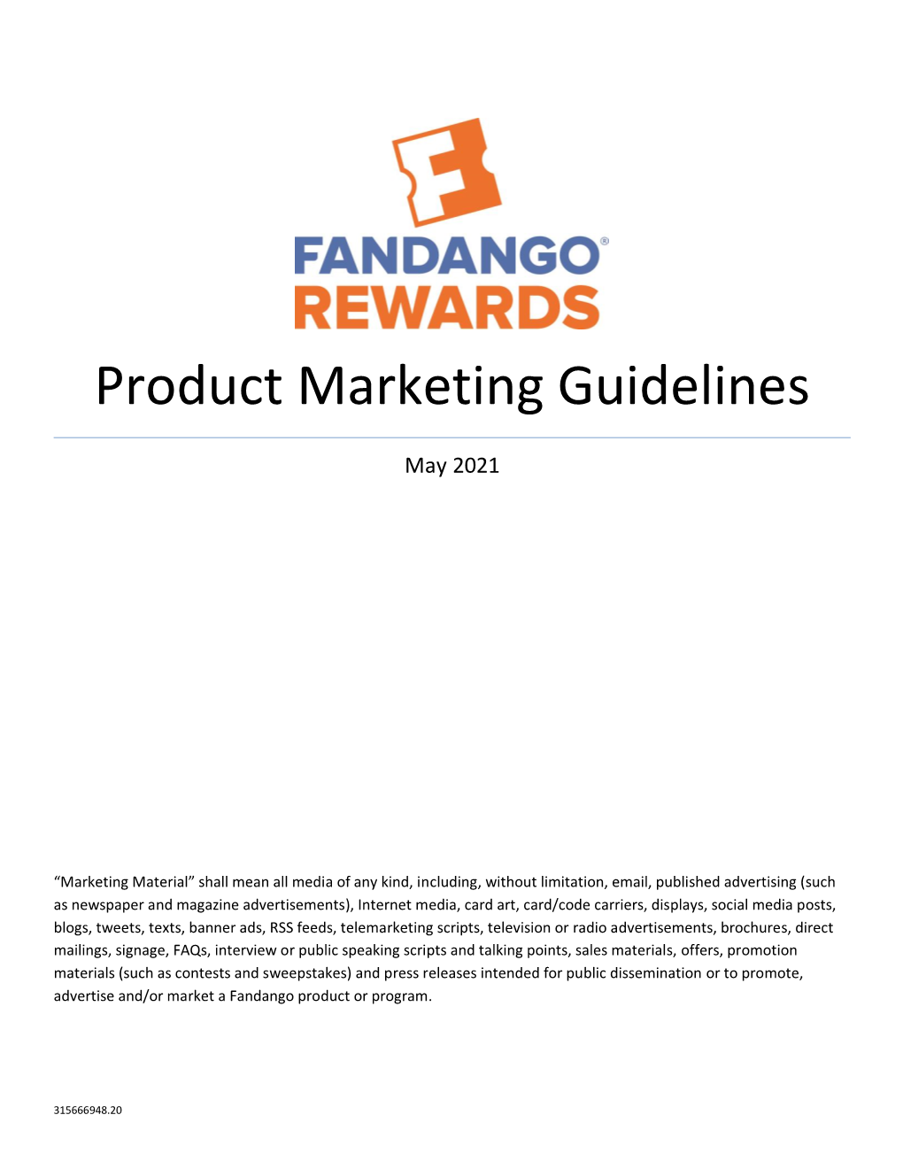 Product Marketing Guidelines