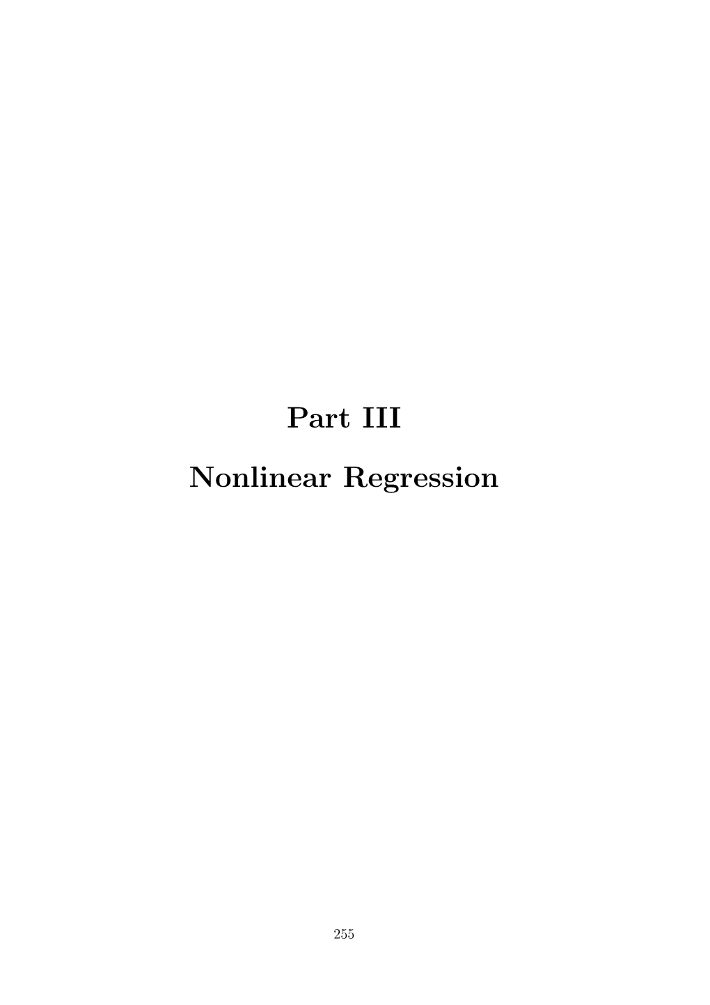 Part III Nonlinear Regression