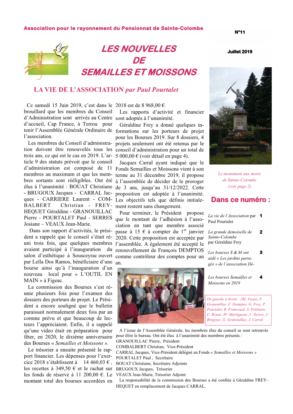 LES NOUVELLES DE SEMAILLES ET MOISSONS Maquette N°11 Uillet