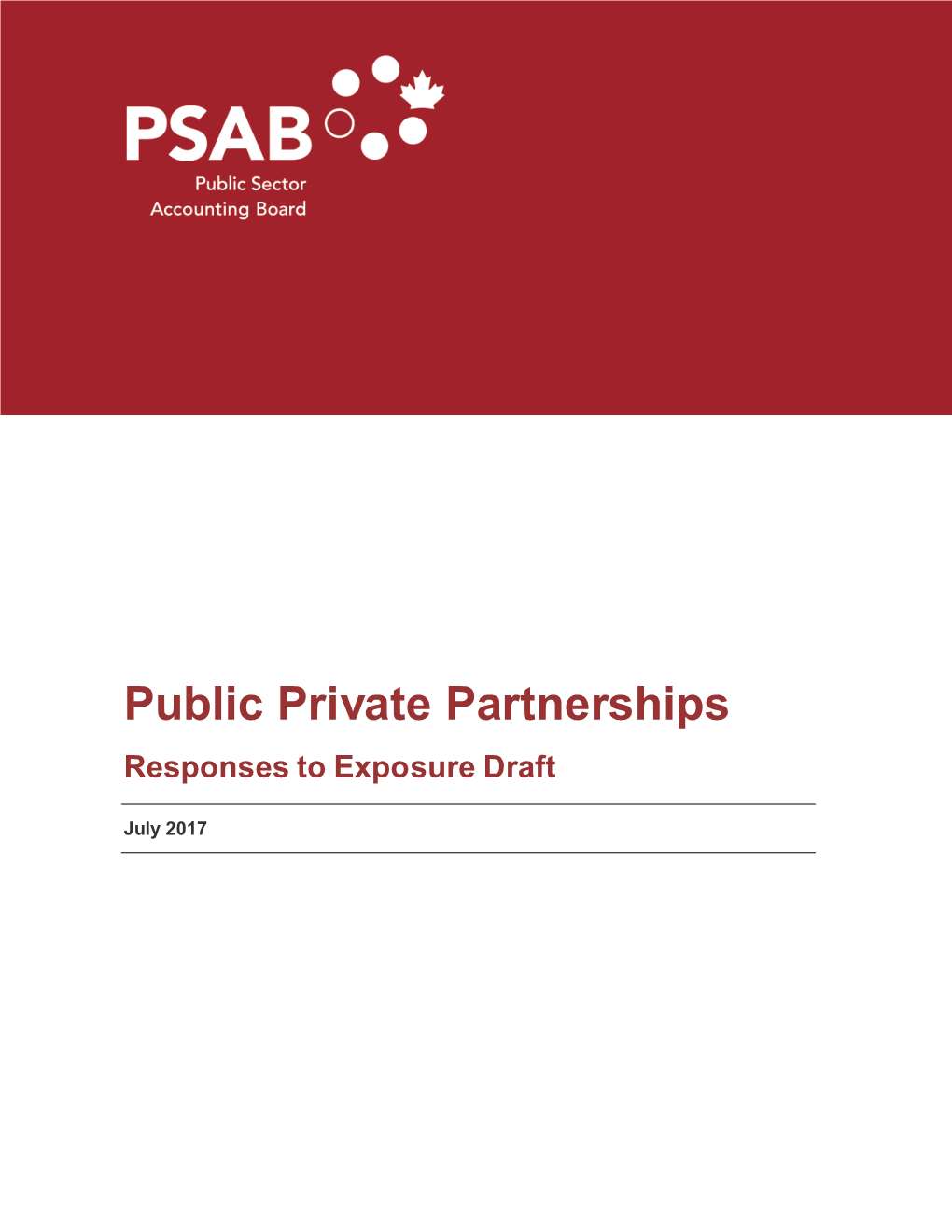 Public Private Partnerships