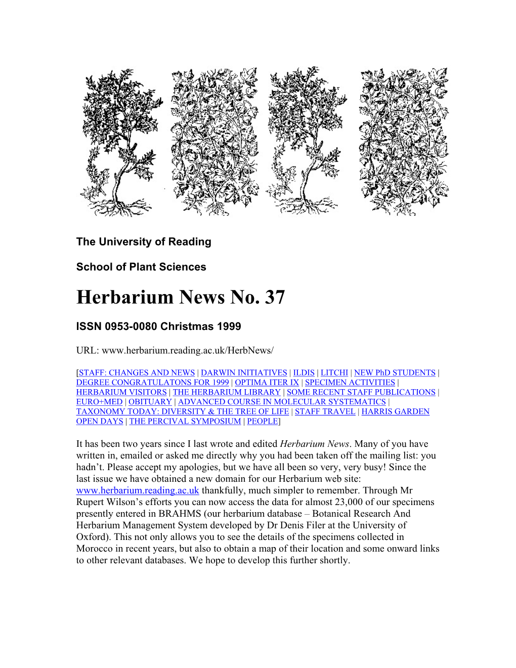 Herbarium News No. 37