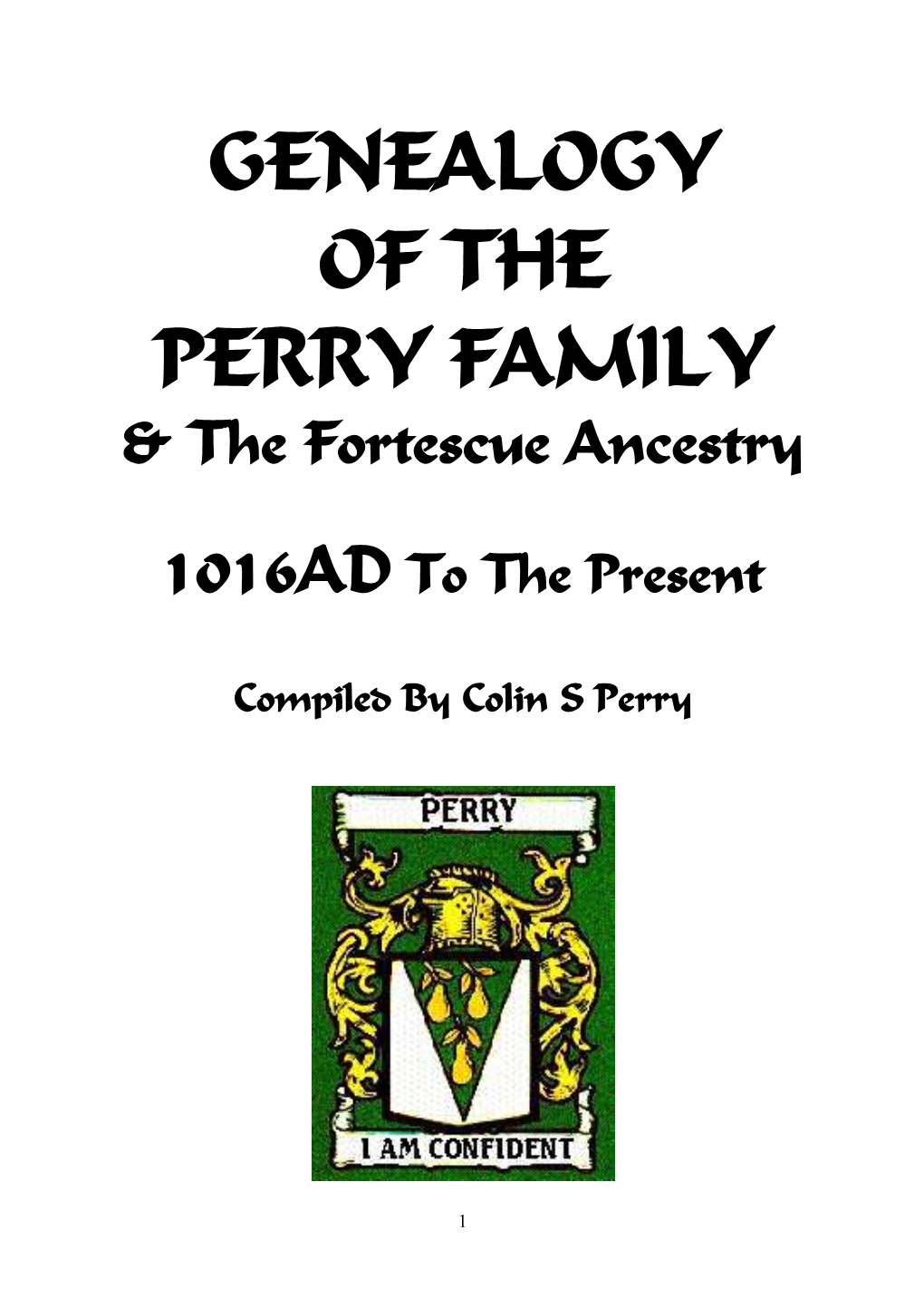 Perry Family History