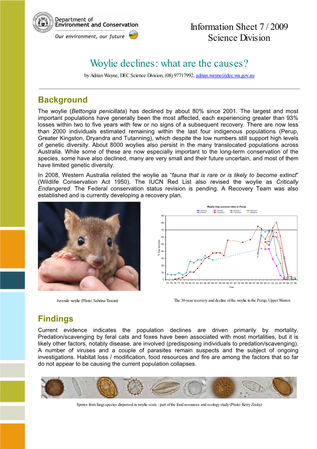 Woylie Declines: What Are the Causes? by Adrian Wayne, DEC Science Division, (08) 97717992, Adrian.Wayne@Dec.Wa.Gov.Au