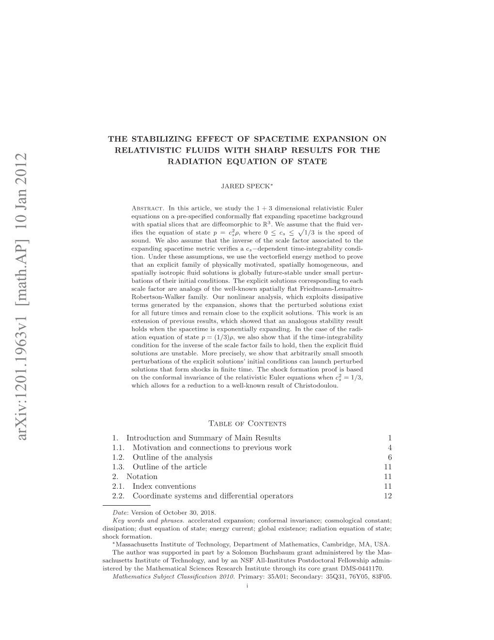 The Stabilizing Effect of Spacetime Expansion on Relativistic Fluids with Sharp Results for the Radiation Equation of State