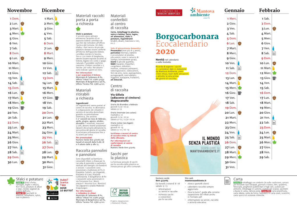 Borgocarbonara Calendario 2020 Raccolta Rifiuti.Pdf