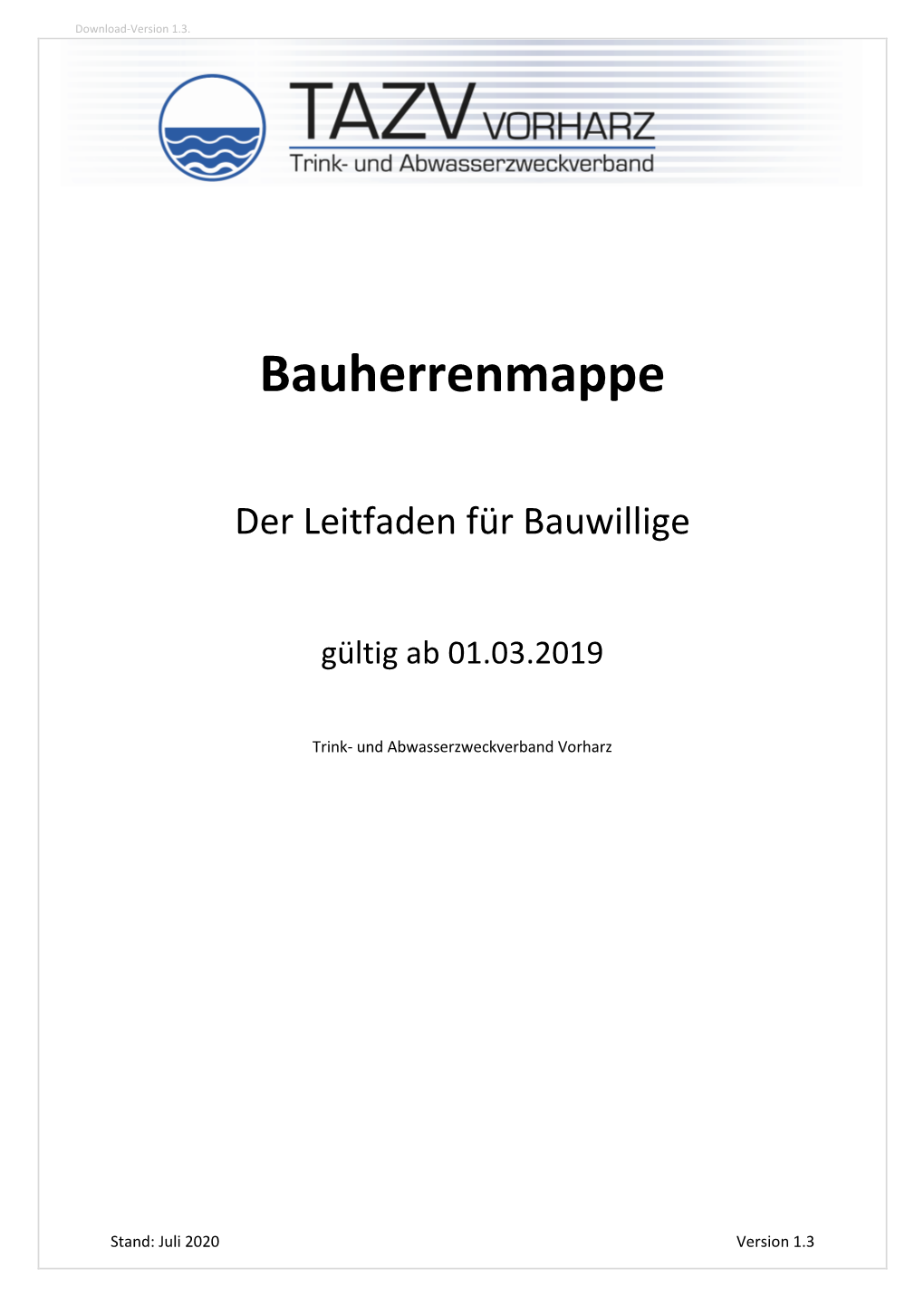 Bauherrenmappe (Version 1.3)