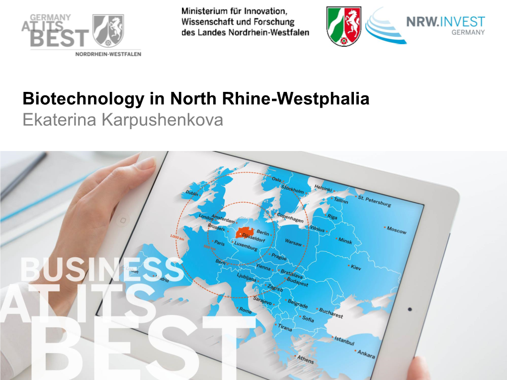 Biotechnologyin North Rhine-Westphalia