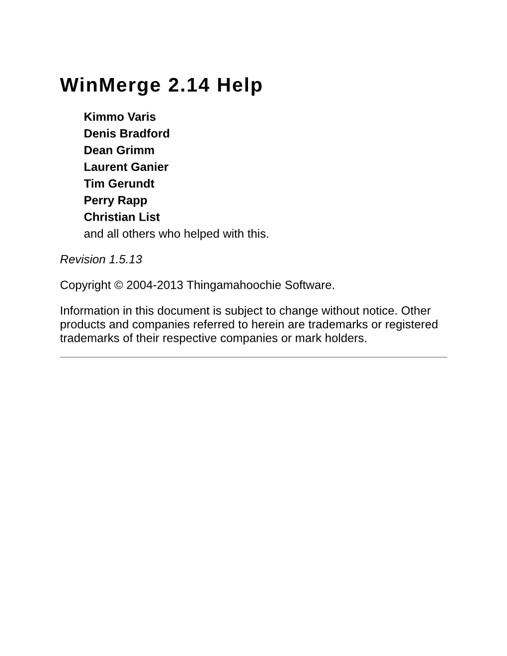 Winmerge Help