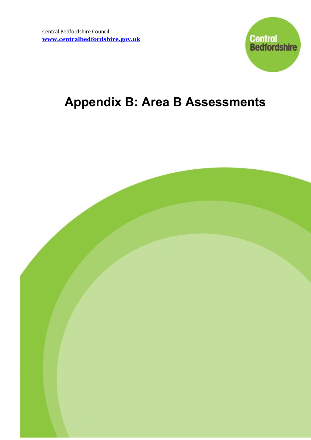 Appendix B: Area B Assessments