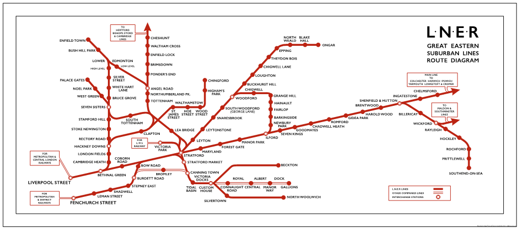 LNER Eastern Carriage Map 1929.Cdr