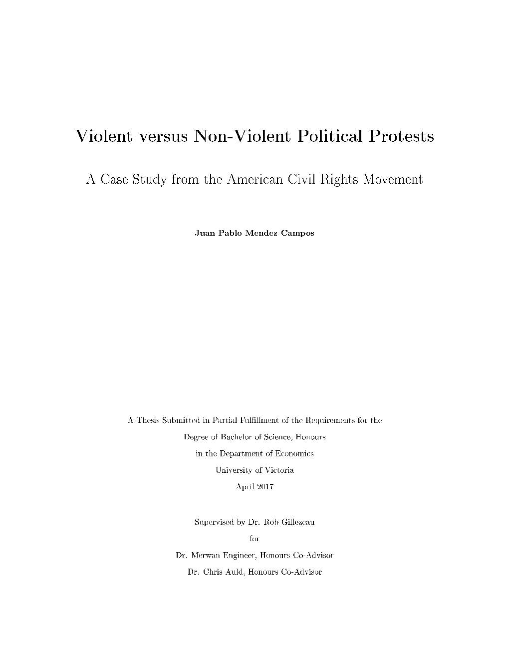 Violent Versus Non-Violent Political Protests