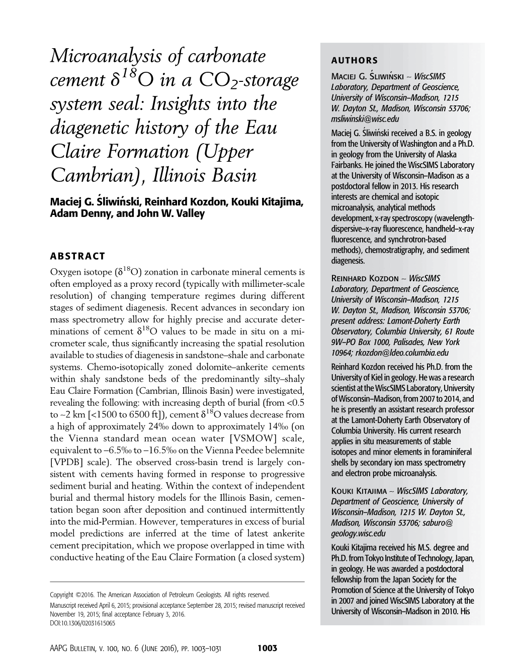 Microanalysis of Carbonate Cement D O in a CO2-Storage System Seal