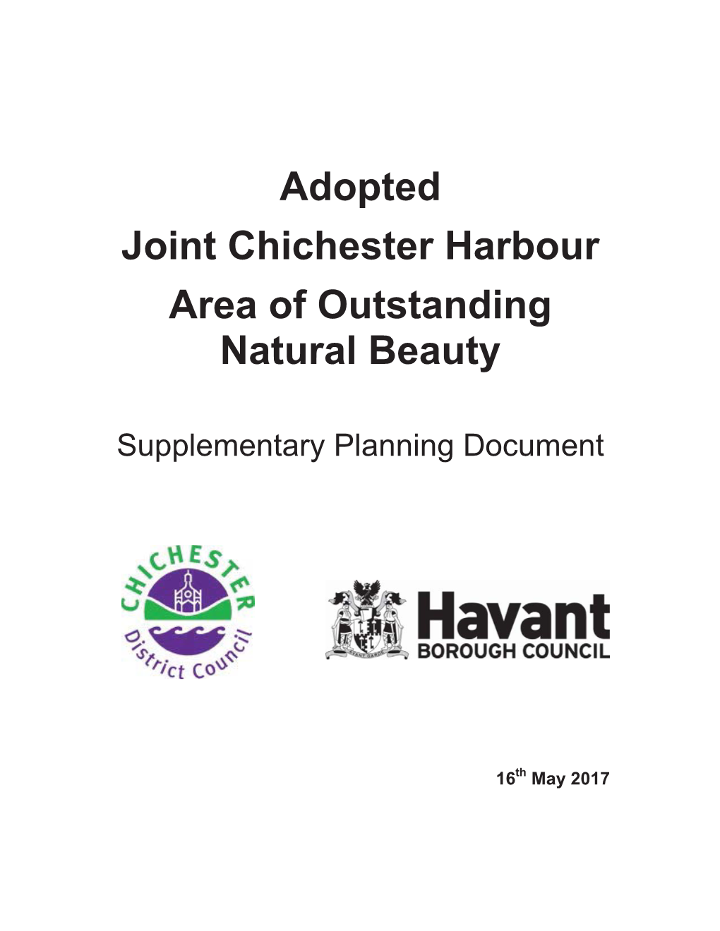 Joint Chichester Harbour Area of Outstanding Natural Beauty Supplementary Planning Document