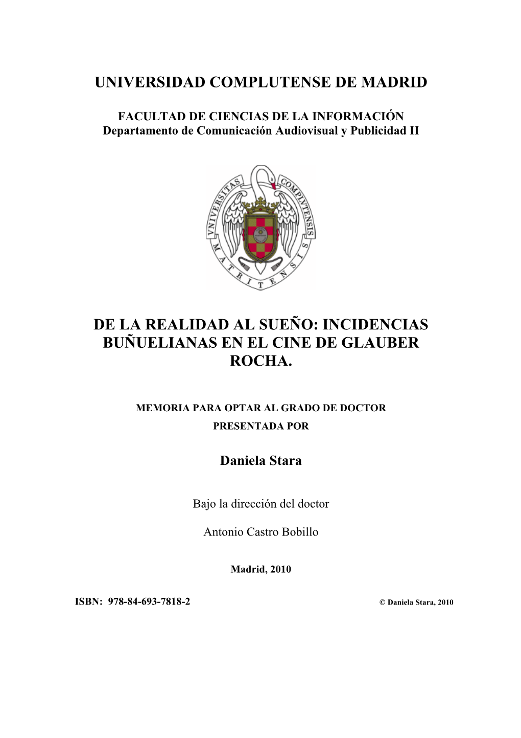 Incidencias Buñuelianas En El Cine De Glauber Rocha