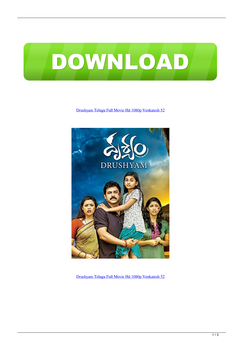 Drushyam Telugu Full Movie Hd 1080P Venkatesh 52