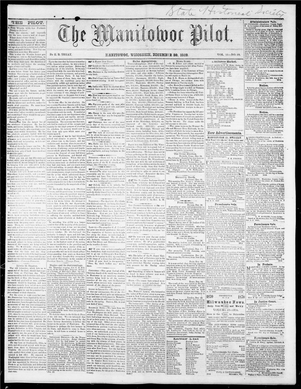 "TS” 1870 Publican Party As Unusual His Lecture