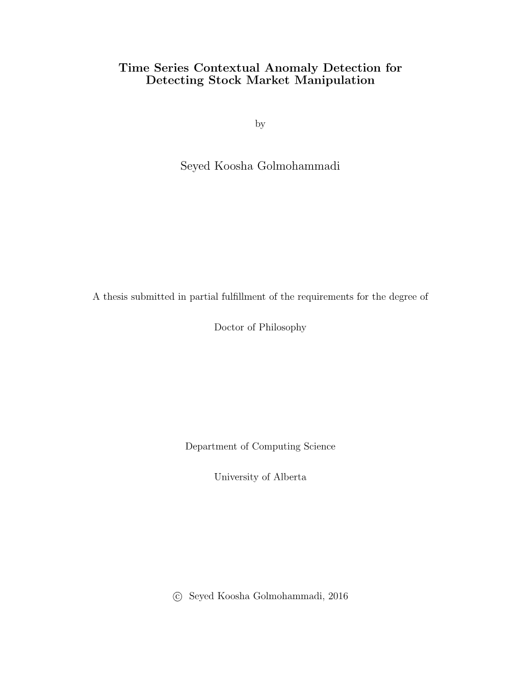 Time Series Contextual Anomaly Detection for Detecting Stock Market Manipulation