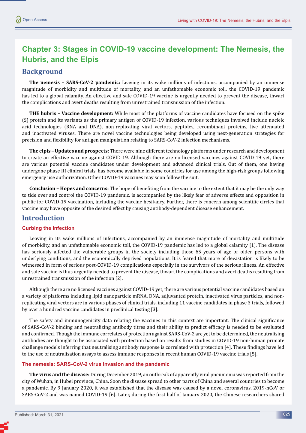 Chapter 3: Stages in COVID-19 Vaccine Development: the Nemesis