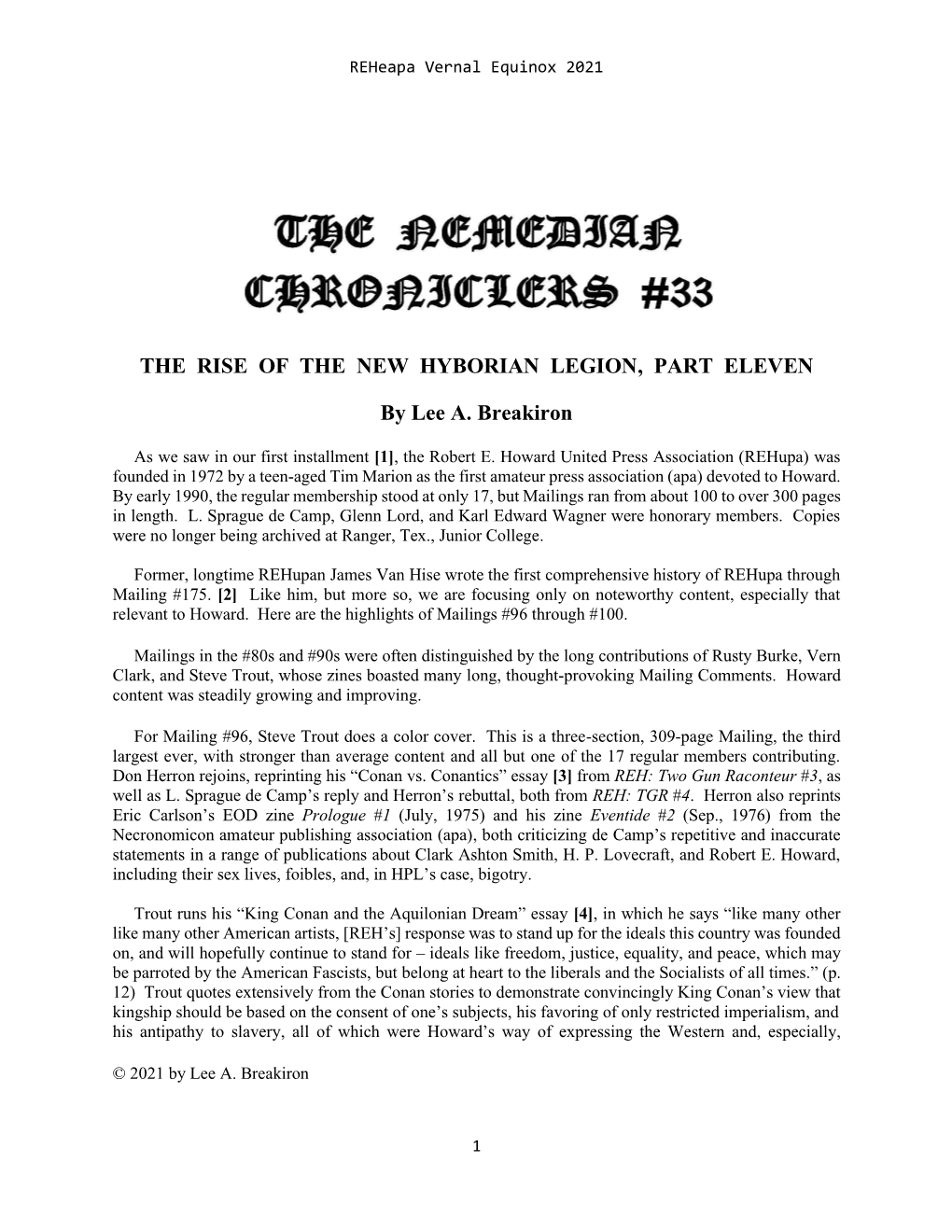 The Nemedian Chroniclers #23, Pp