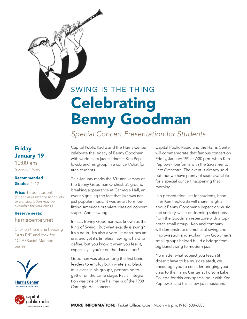 Celebrating Benny Goodman Special Concert Presentation for Students