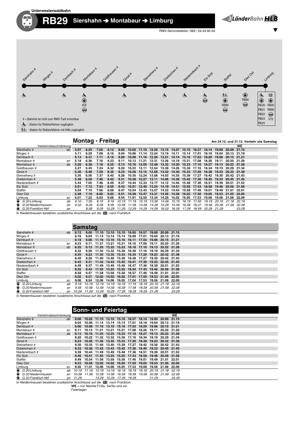 RB29 Siershahn Montabaur Limburg Montag