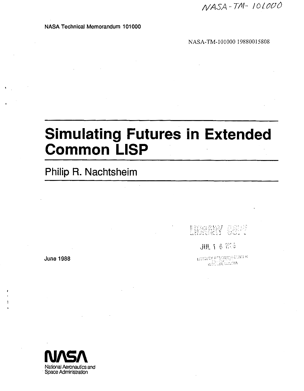 Simulating Futures in Extended Common LISP Philip R