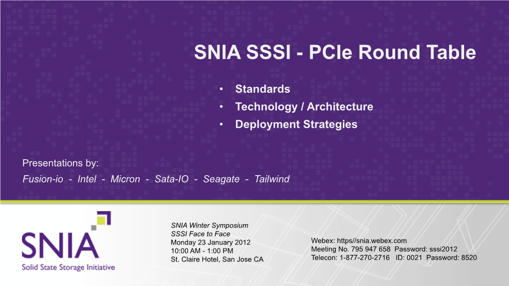 Pcie Round Table