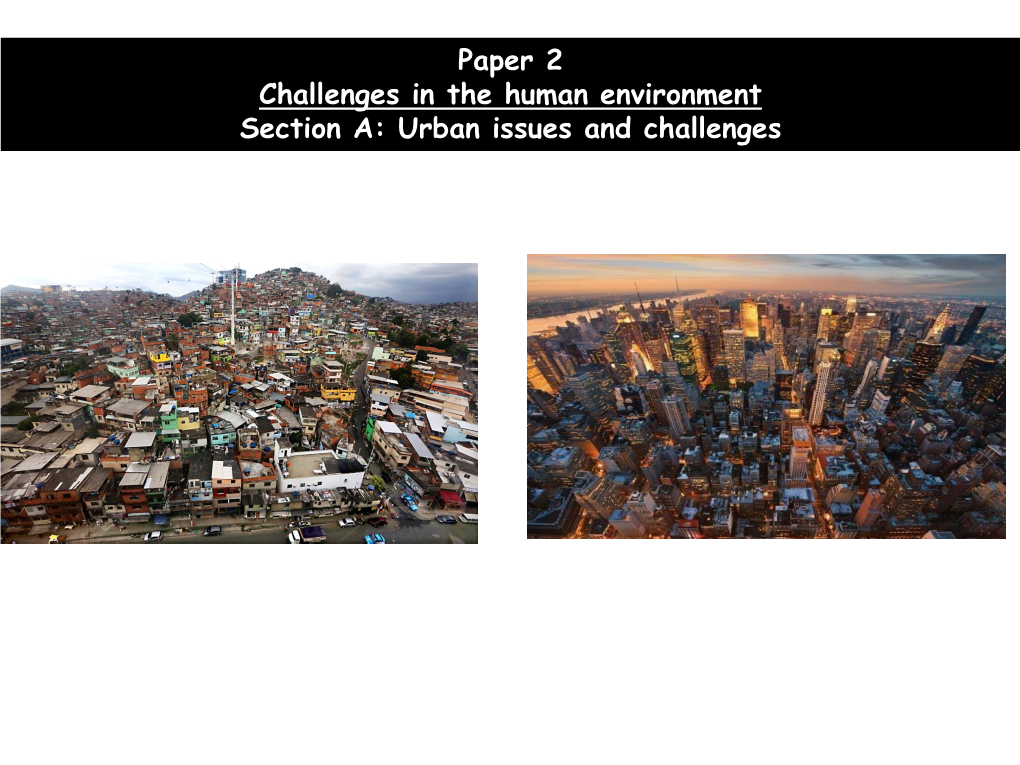 Urban Issues and Challenges