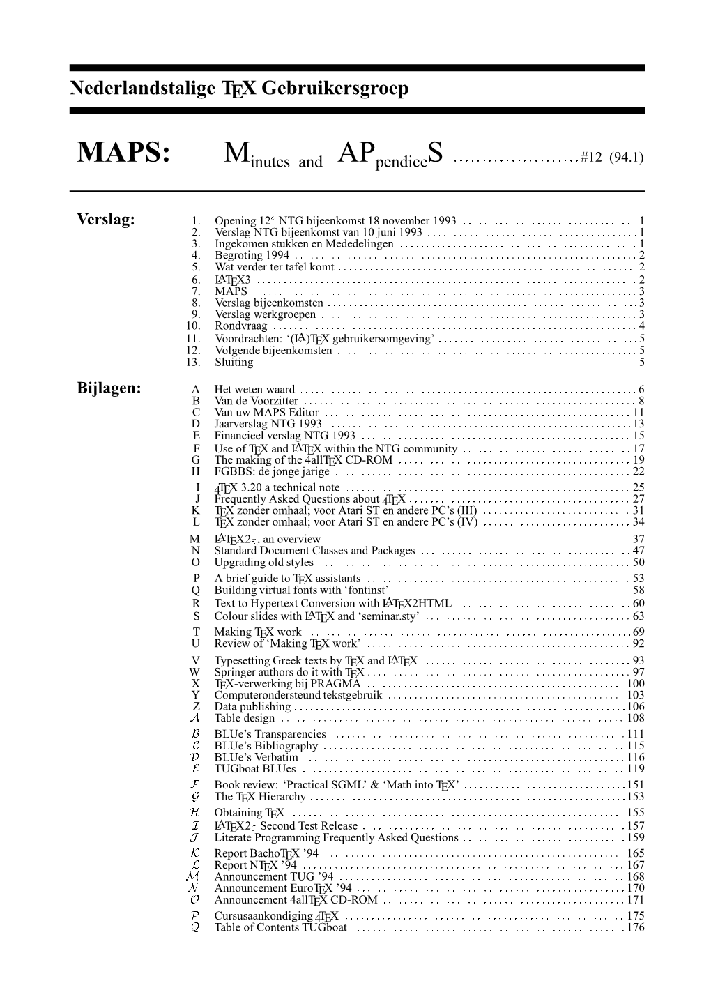 MAPS: Minutes and Appendices ::::: ::::: ::::: ::::: ::#12 (94.1) E