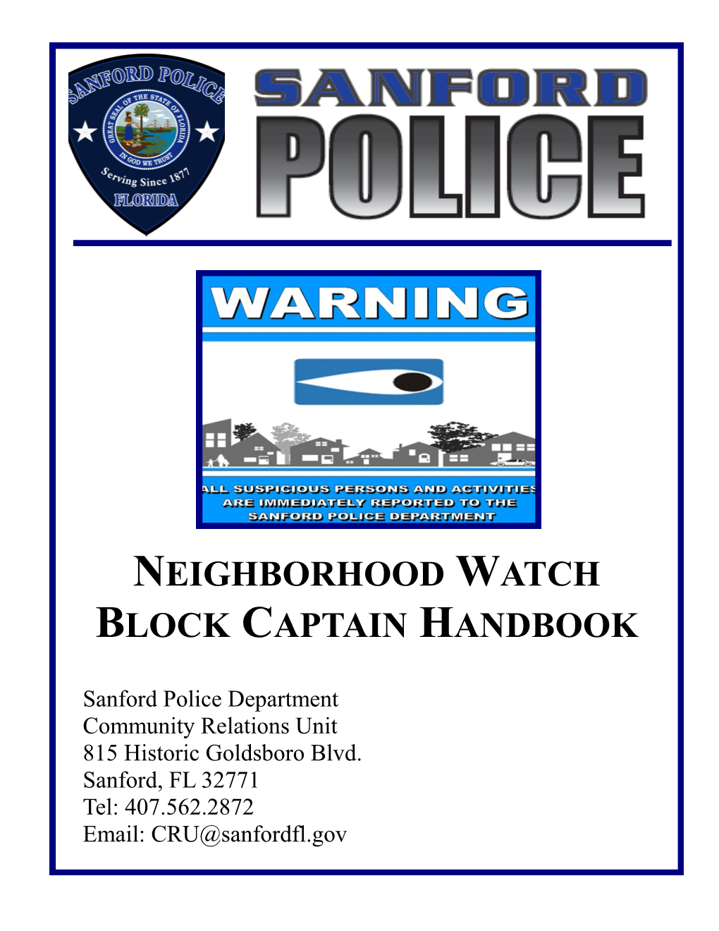 Neighborhood Watch Block Captain Handbook