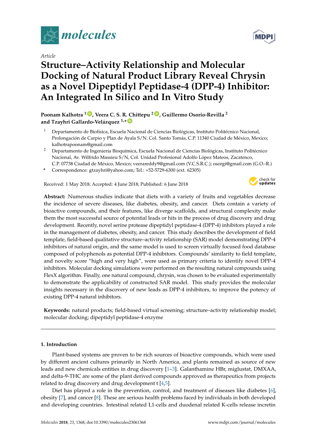 Structure–Activity Relationship and Molecular Docking of Natural