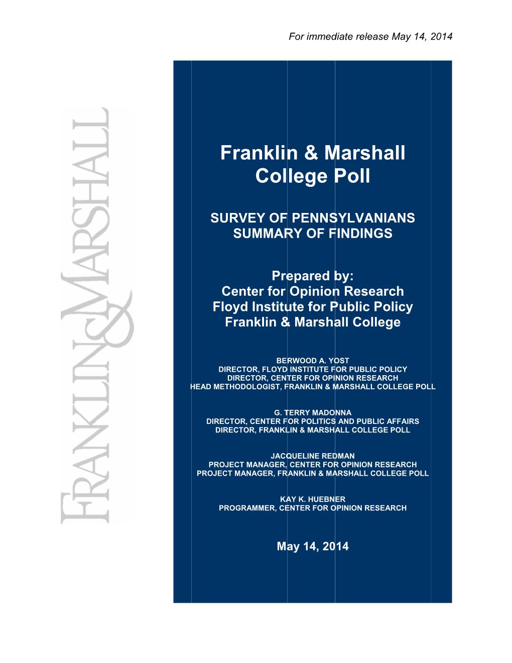 Franklin & Marshall College Poll