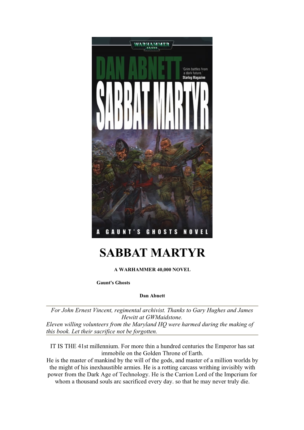 Sabbat Martyr