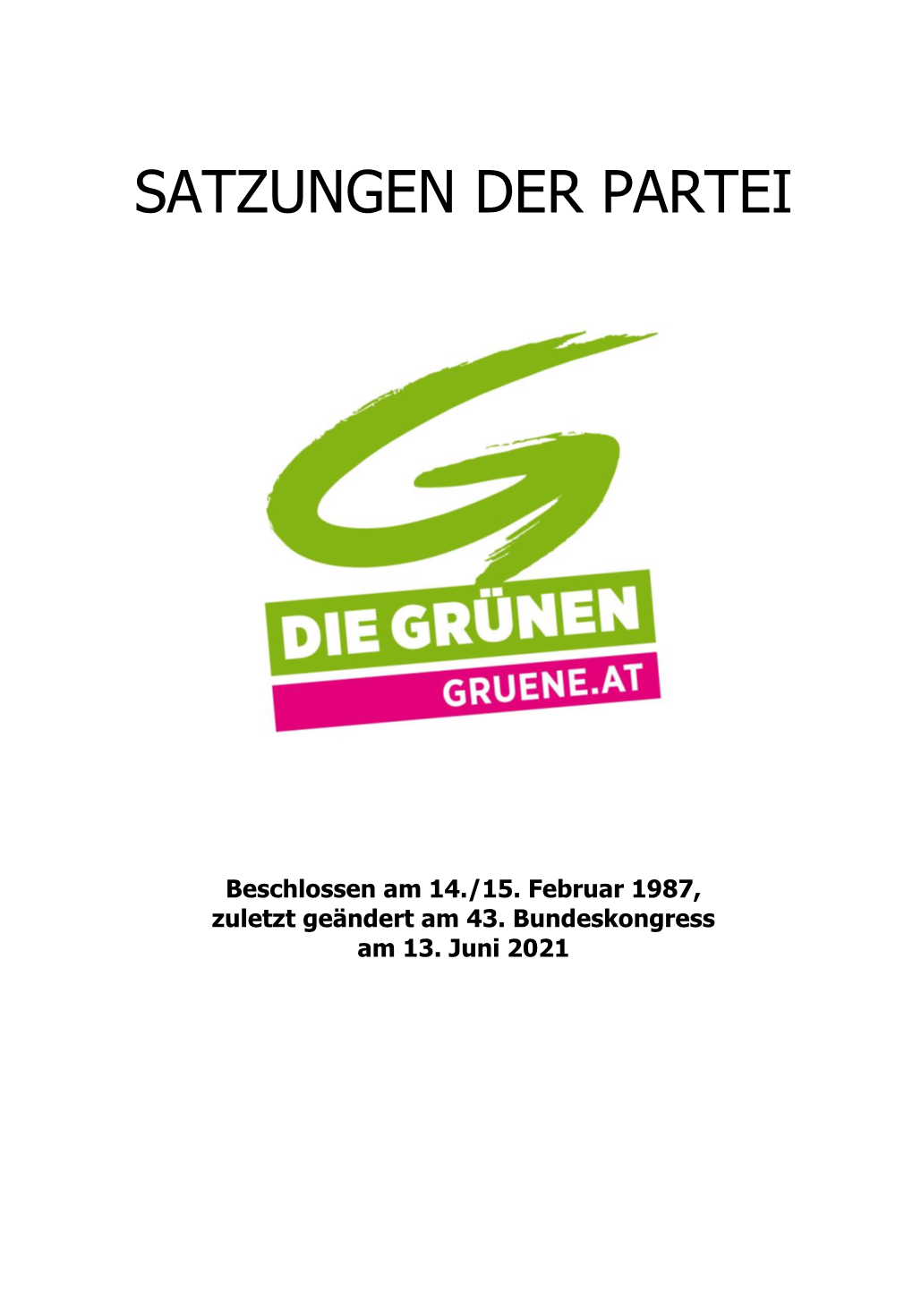 Satzungen Der Partei