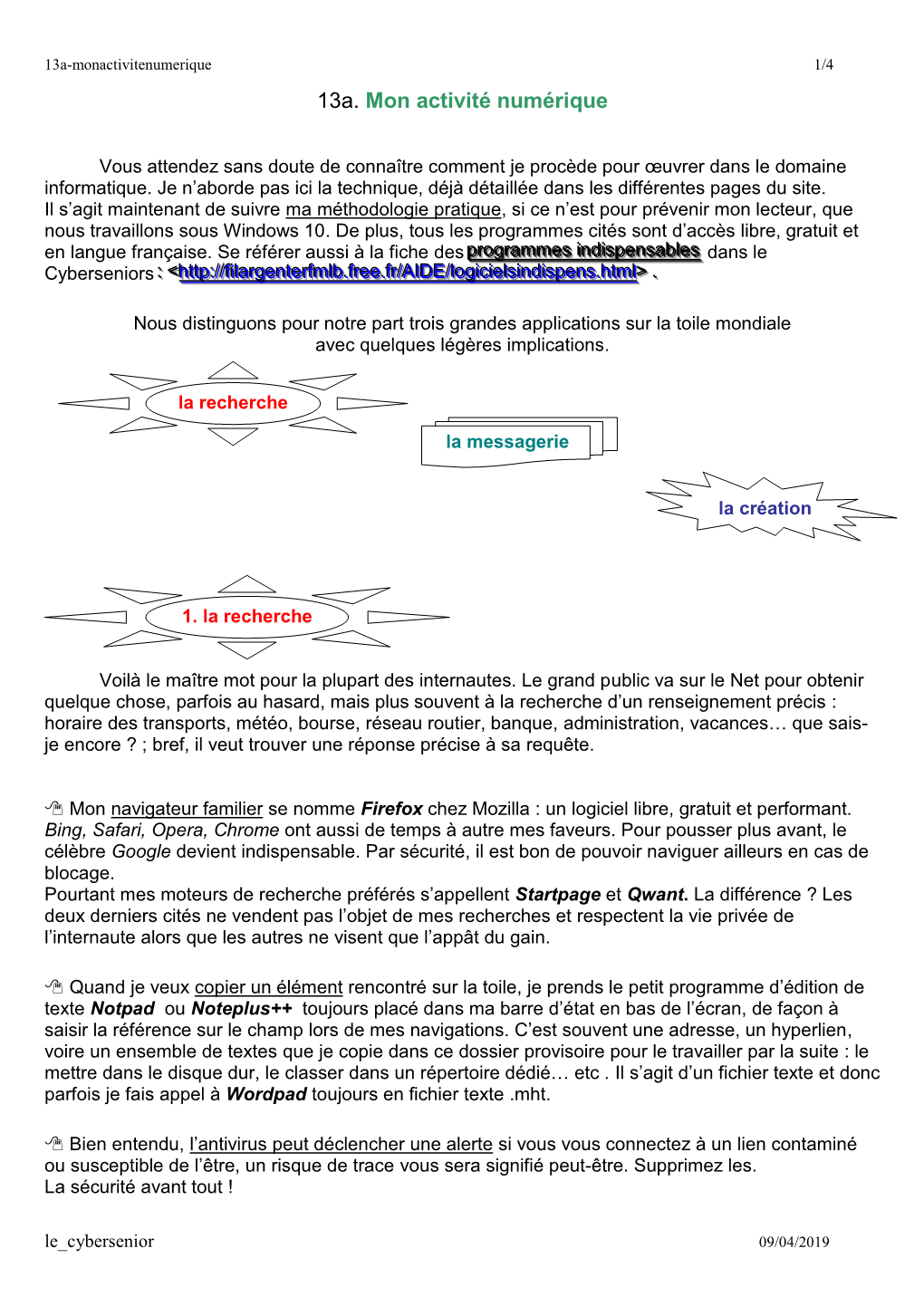 13A. Mon Activité Numérique