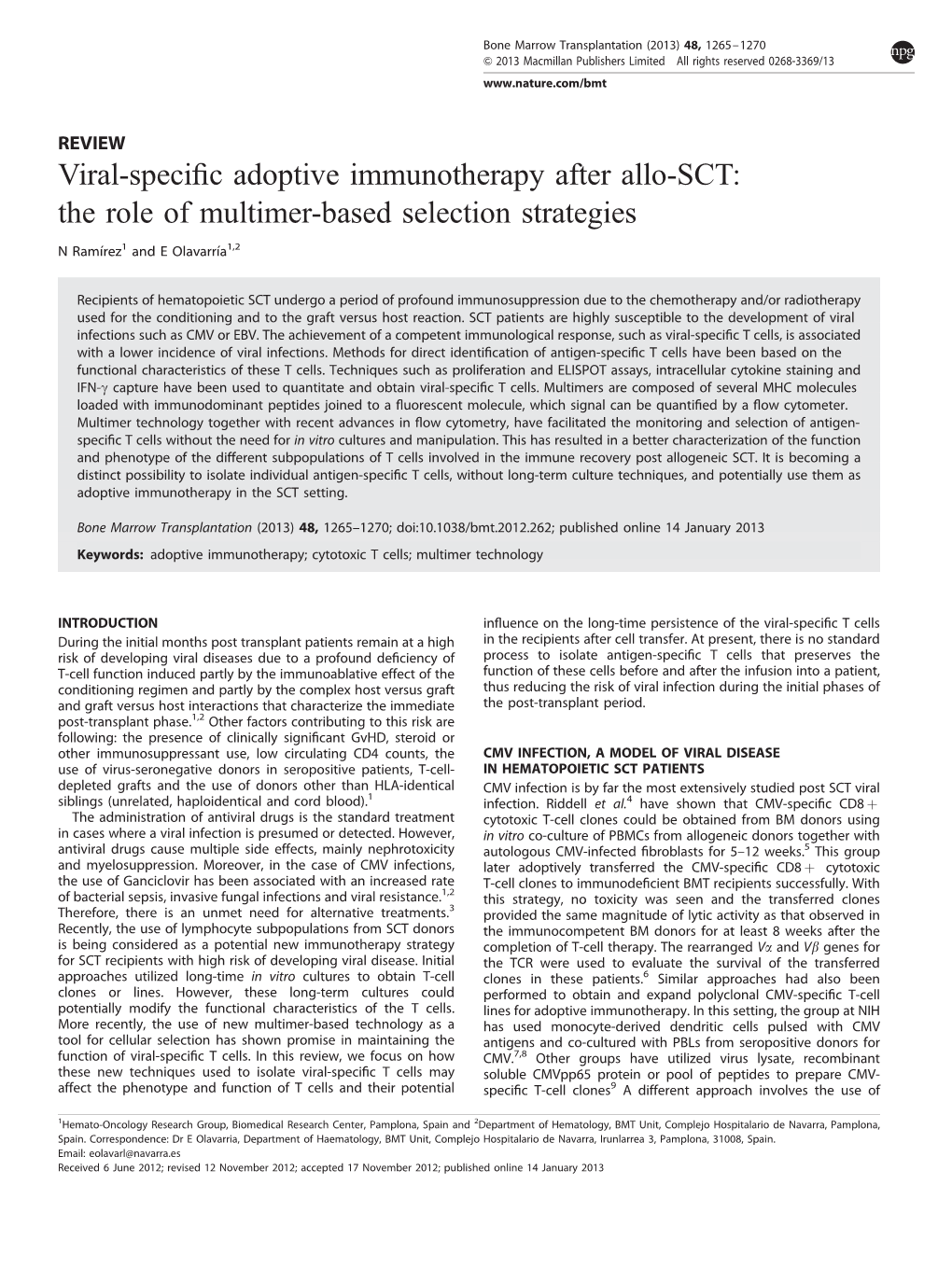 Viral-Specific Adoptive Immunotherapy After Allo-SCT