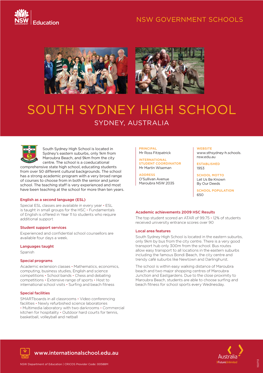 South Sydney High School Profile