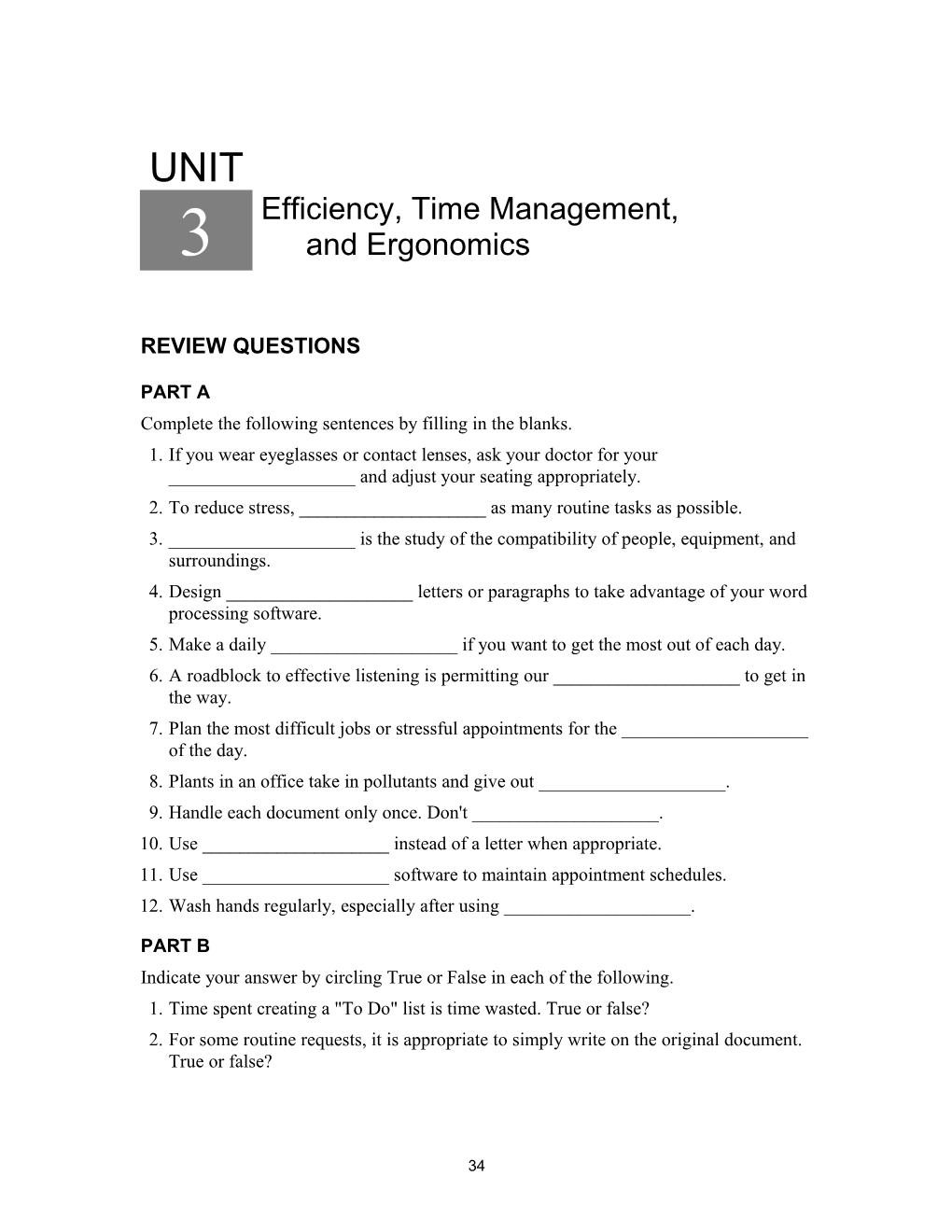 Student Workbook - Unit 3