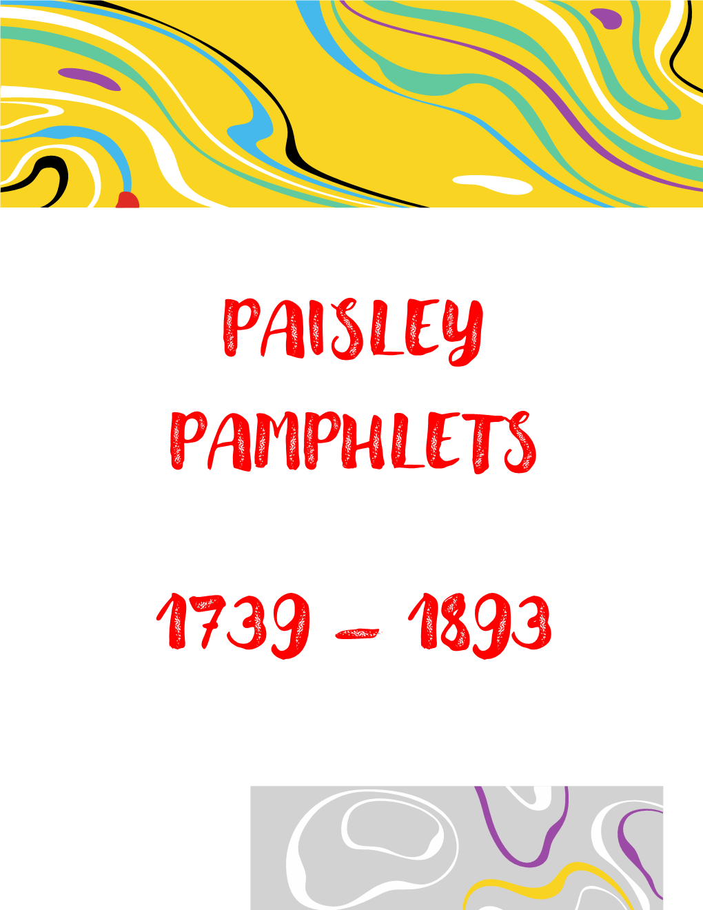 Paisley Pamphlets 1739