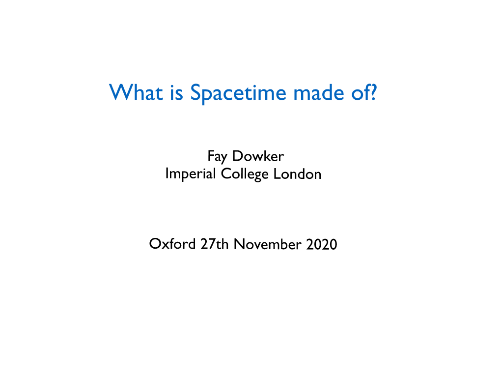 Oxford Colloquium 27Nov2020