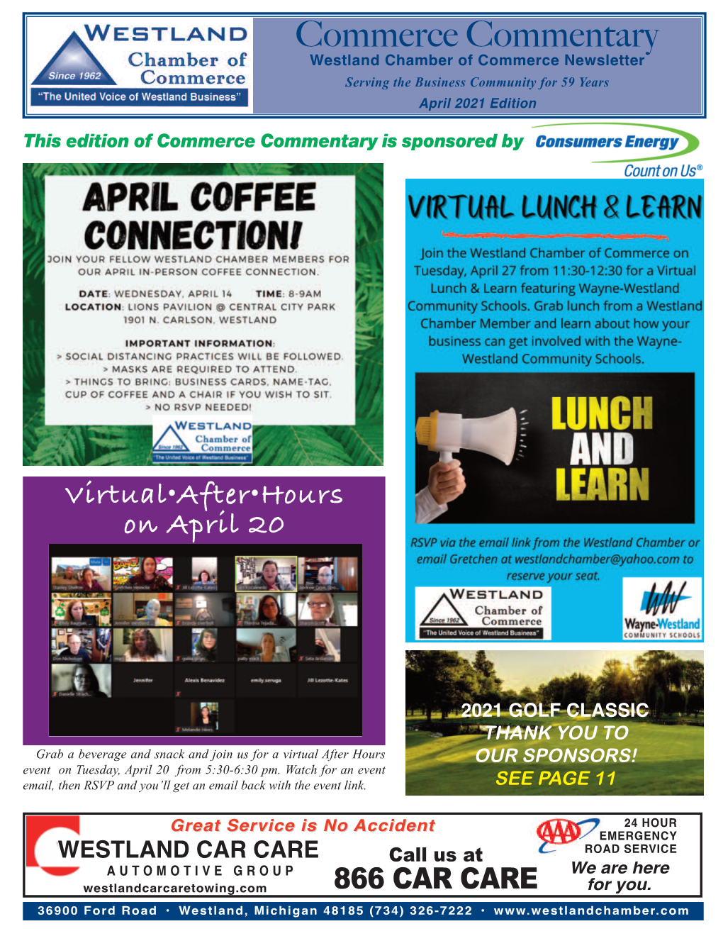 April 2021 Edition This Edition of Commerce Commentary Is Sponsored By